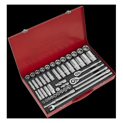 Socket Set 50pc 3/8" & 1/2"Sq Drive 6pt WallDrive® - Metric