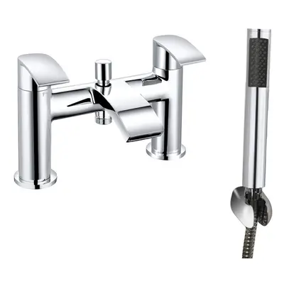 Chrome Bath Shower Mixer Tap Bathroom Faucet and Hand Held Shower Head Set