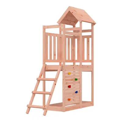 (solid douglas wood) vidaXL Play Tower Climbing Frame with Ladder and Rockwall Kids Solid Wood P