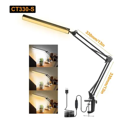 (CT330-S) 10W LED Desk Lamp Reading Table Lamps Color Modes Brightness Level Eye Caring Lights D