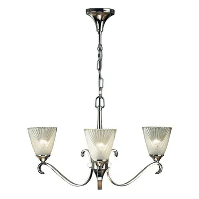 Luxury Hanging Ceiling Pendant Light Bright Nickel Deco Glass Lamp Chandelier