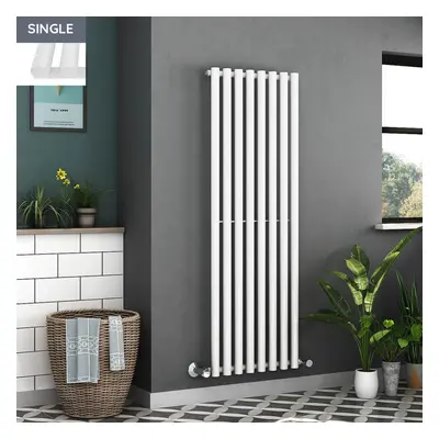 Voss x 545mm White Single Oval Tube Vertical Bathroom Toilet Home Radiator