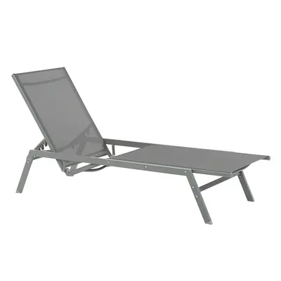 Sun Lounger Metal Grey VERNAZZA