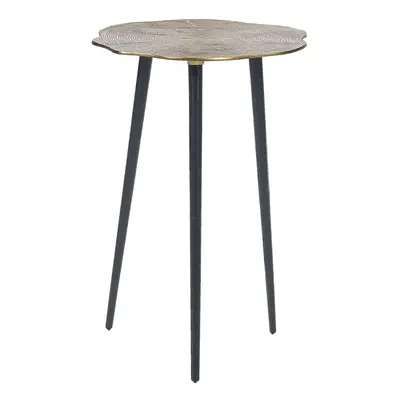 Metal Side Table Gold with Black MUNNAR