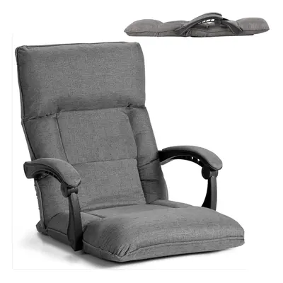 Adjustable Padded Lazy Sofa W/ Linkage Armrest Floor Sofa Recliner