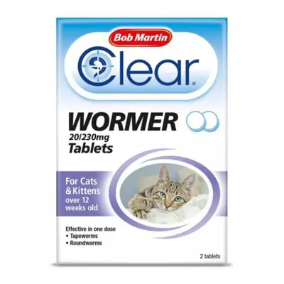 (Case of 6) Bob Martin Clear Wormer Tablets for Cats & Kittens | Cat & Kitten Worming Tablets