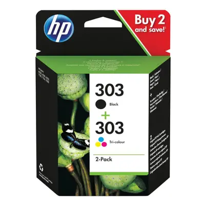 HP 2 Pack Tri-colour Black Original Ink Cartridge 3YM92AE HP3YM92AE