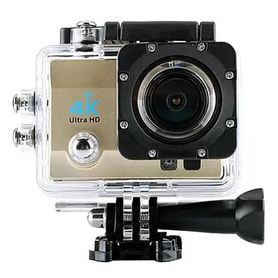 (Gold) Sports Action Camera DV Wifi 4K 2.7K Inch Screen Degree Wide Angle Lens