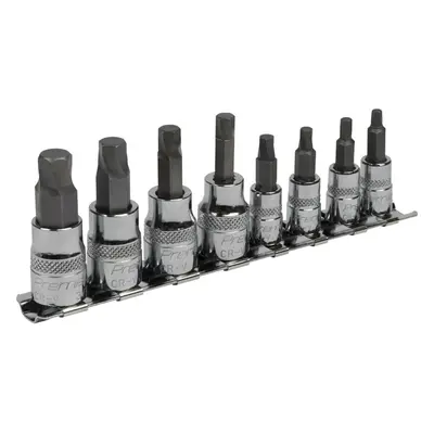 8pc IMPERIAL Hex Key Socket Bit Set - 1/4" & 3/8" Sq Dr Damaged & Stripped Bolts