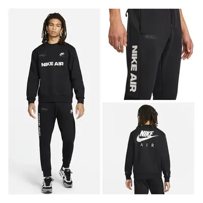 (Large) Nike AIR Black Crewneck Tracksuit Sweatshirt