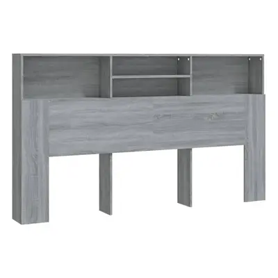 (grey sonoma) vidaXL Headboard Cabinet Bedroom Bookcase Headboard Furniture Multi Colours