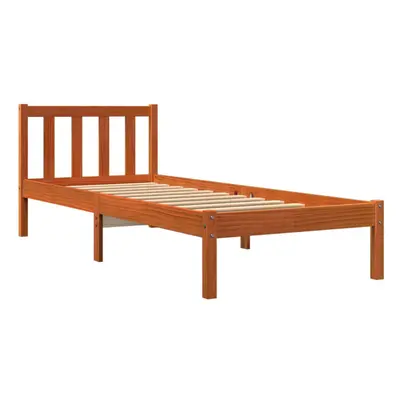 vidaXL Bed Frame Bedstead Bed Base Wax Brown 90x190 cm Single Solid Wood Pine