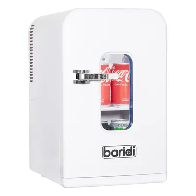 Baridi 15L Mini Fridge Cooler & Warmer, 12V/230V, Perfect for Cars, Bedrooms, Camping, White - D