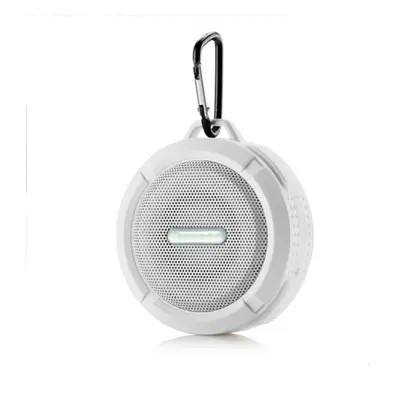 (White) Outdoor Waterproof BT Speaker, Wireless Portable Speaker with Enhanced 3D Stereo Bass So