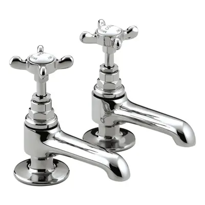 Bristan N 1/2 C CD Basin Pillar Taps, Chrome