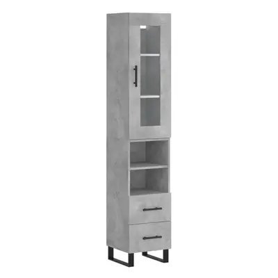 (concrete grey, drawers shelves) vidaXL Highboard Sideboard Cupboard Side Board Storage Cabinet 