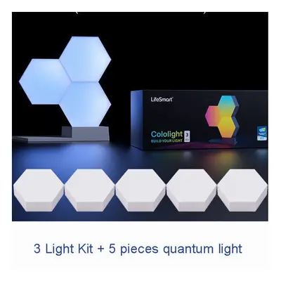 (3 light kit +4 pieces quantum light) Colo-light LED Quantum Light Smart Geometry Assembling DIY