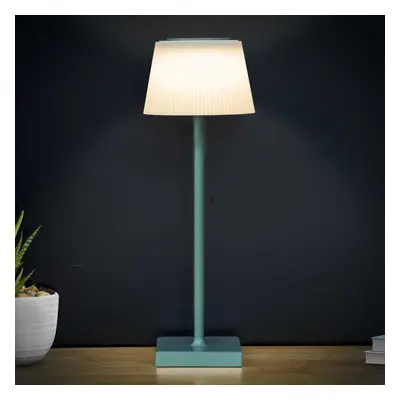 Dellonda Rechargeable Table Lamp with RGB Colours - Green Frame