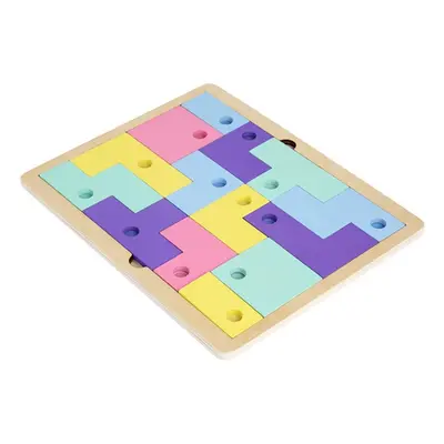 Wooden Macarone Color Toy Tetris Puzzle Logical Thinking Development Educational for Kids