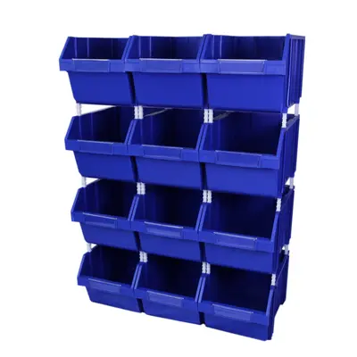 Parts Storage Bins Stackable Quick Pick Warehouse Garage Strong Plastic Boxes