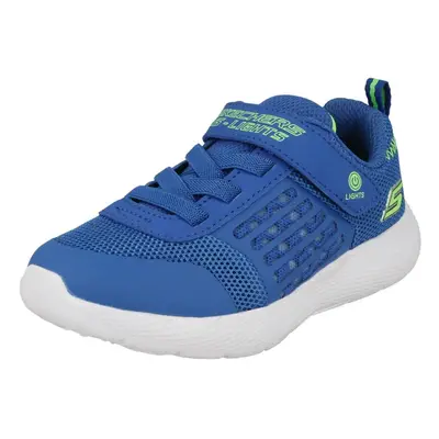 (Blue, UK Infant) Boys Lights Powered By Skechers Light Up Trainers Dyna-Lights