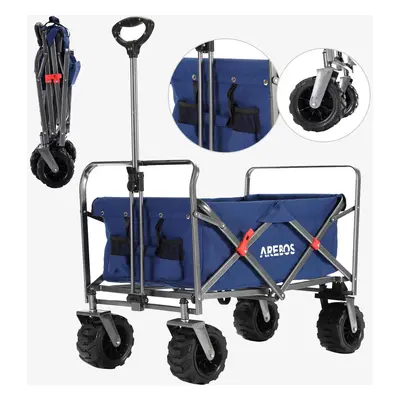 AREBOS Handcart | Transport cart | up to kg | foldable | Blue