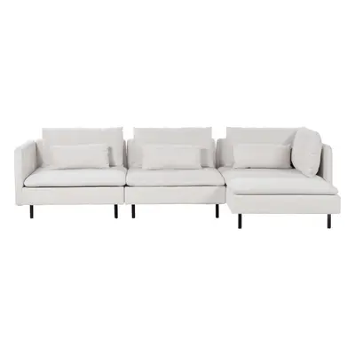 Modular Sofa EGERIS Light Beige Left Hand