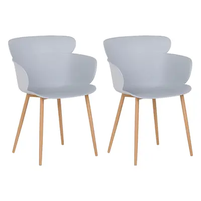 Set of Dining Chairs SUMKLEY Light Grey