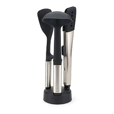 Elevate Fusion 3-Piece Silcone Kitchen Utensil Compact Stand, BPA Free, Heat Resistant, Non Stic