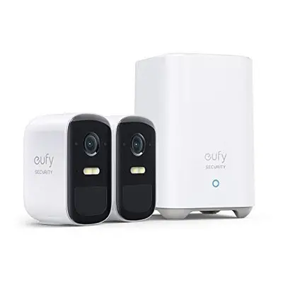 eufy Security eufyCam 2C Pro 2-Cam Kit Security Camera Outdoor, Wireless Home Security Systems w