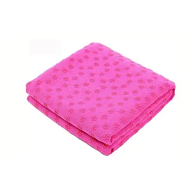 (Red) Non Slip Yoga Anti Skid Microfiber Mat Cover Towel Size 183cm*61cm 72''x24'' Pilates Blank