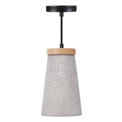 (white) Modern Wall Lamp Concrete Pendant Light Timber Top 1.5M Cable Ceiling Lamp Drop Light