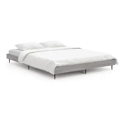 (grey sonoma, x cm) vidaXL Bed Frame Bedroom Platform Bed Frame Bedstead Bed Base Engineered Woo