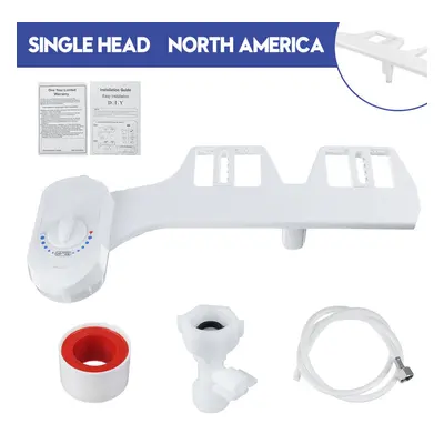 (Single Head Asia) Modes Nozzles Toilet Bidet Seat Attachment Water Pressure Spray Non-Electric