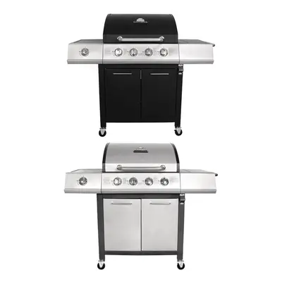 Charles Bentley Burner Premium Gas BBQ 4X Burner with Side Double Layered Hood Lid Thermometer i