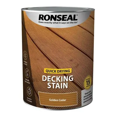 Ronseal Quick Drying Decking Stain Golden Cedar litre