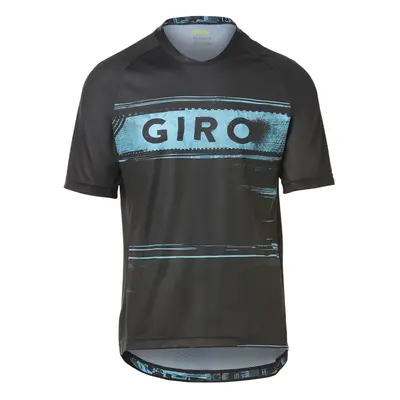 (S, Black / Iceberg Hypnotic) Giro Roust Short Sleeve MTB Jersey