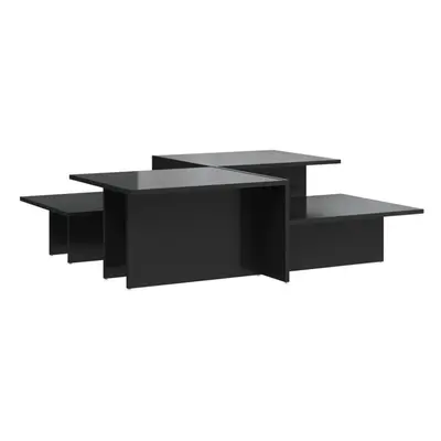 (high gloss black) vidaXL Coffee Tables Living Room Side End Couch Table Engineered Wood pcs