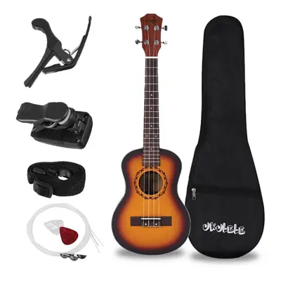 26 Inch Strings Spruce Ukulele w/Gig Bag,Tuner,Capo,Nylon Strings,Picks,Strap for Beginners,Adul