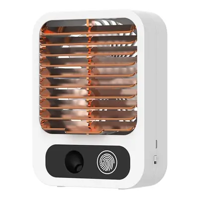 (White) Portable in Air Humidifier Fan USB Rechargeable Handheld Desktop Mini Electric Cooling f