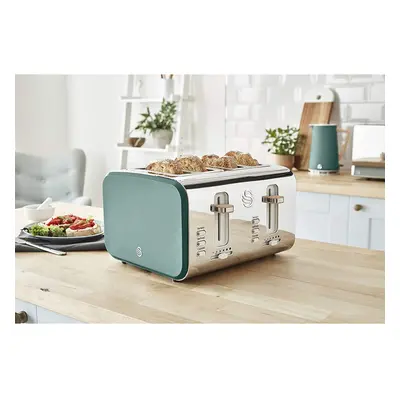 (Green) Swan ST14620WHTN, Slice Nordic Toaster, Soft Touch Housing and Matt Finish