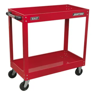 2 Level Workshop Trolley - 50kg Per Shelf - x x 810mm - Large Castors