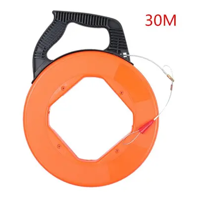 (30mx3.8mm) 3.8mmX30/45/50M Fiberglass Cable Puller Fish Tape Reel Conduit Ducting Rodder Pullin