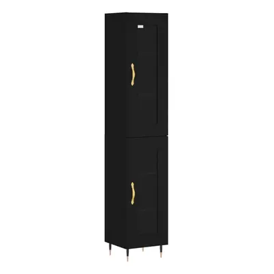 (black, glass door) vidaXL Highboard Sideboard Tall Storage Cabinet Side Cabinet Engineered Wood