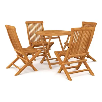 vidaXL Solid Teak Wood Garden Dining Set Piece Furniture Table and Chair