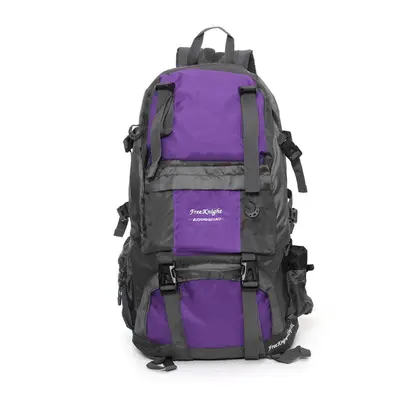 (Purple) 50L 210D Waterproof Nylon Backpack Camping Hiking Mountaineering Rucksack