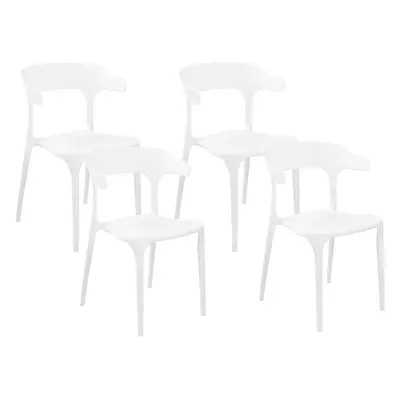 Set of Garden Chairs GUBBIO White