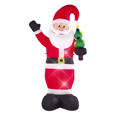 Christmas Inflatable LED Santa Claus cm Red IVALO