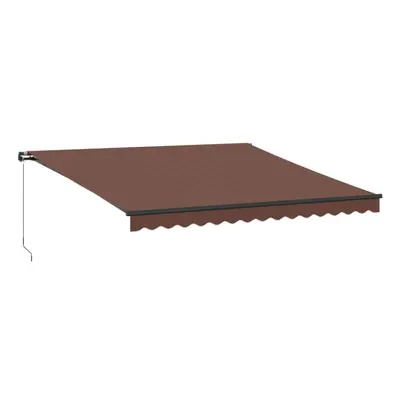 (brown, x cm) vidaXL Manual Retractable Awning Outdoor Patio Awning Sunshade Garden Canopy