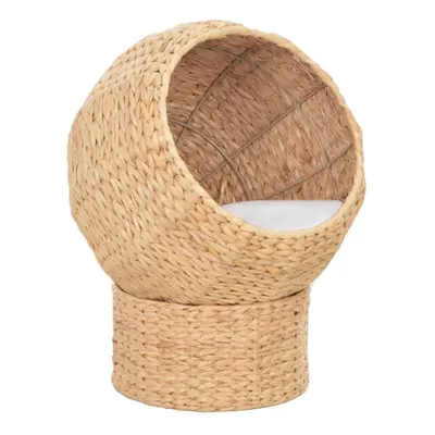 vidaXL Cat Basket with Cushion Seagrass Kitty Play Rest Activity Centre Tower